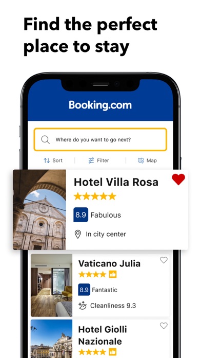 Booking.com search results