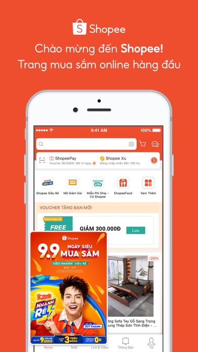 Shopee home screen