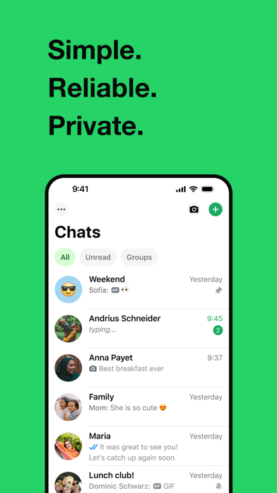 WhatsApp chat list